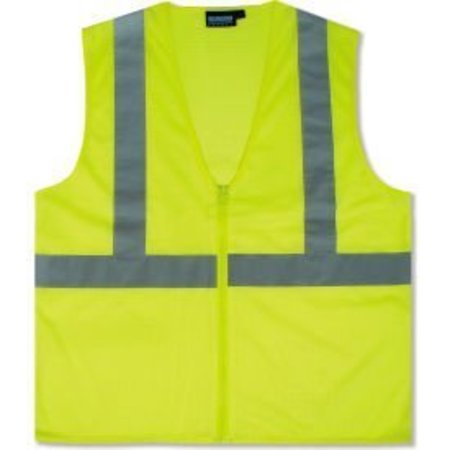 ERB SAFETY Aware Wear® ANSI Class 2 Economy Mesh Vest, 61446 - Lime, Size L 61446